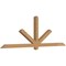 Ekena Millwork Kennewick Timber Gable Bracket, Western Red Cedar, 96"W x 32"H x 3 1/2"D x 3 1/2"F, 8/12 Pitch GBW096X32X0404KEN00SWR - alternate 2